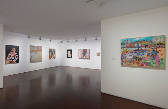 Installation view of the 'Brett Whiteley Travelling Art Scholarship 2023' exhibition at the Brett Whiteley Studio, Surry Hills, photo © Art Gallery of New South Wales, Mim Stirling