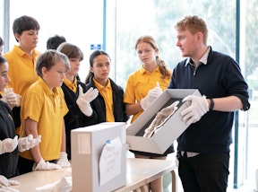 Students in Big Art Day program at the Art Gallery of New South Wales.