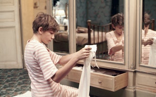 Dir Louis Malle, 1971, France  118 min, DCP, colour, rated R18+  Benoît Ferreux, Leá Massari French with English subtitles   Louise Malle’s acclaimed film offers a striking portrait of a teenager’s coming of age in 1950s France. Precocious 15-year-old Laurent (Ferreux) reads Camus, listens to Charlie Parker, and lives in an upper-middle-class villa with his uptight father, tyrannical older brothers, and free-spirited mother Clara (Massari), whom he adores. With daring candour and tender humour, Malle depicts Laurent’s erotic imagination, culminating in a confronting scene of Oedipal transgression which led to the film’s censorship. Louise Bourgeois grew up in similarly comfortable circumstances, and obsessively mined her own family secrets and infidelities. At the movies, the artist seems to have enjoyed scabrous, surreal dissections of the bourgeois household, with Bonjour tristesse (1958) and Luis Buñuel’s Belle de jour (1967) also among her favourites.