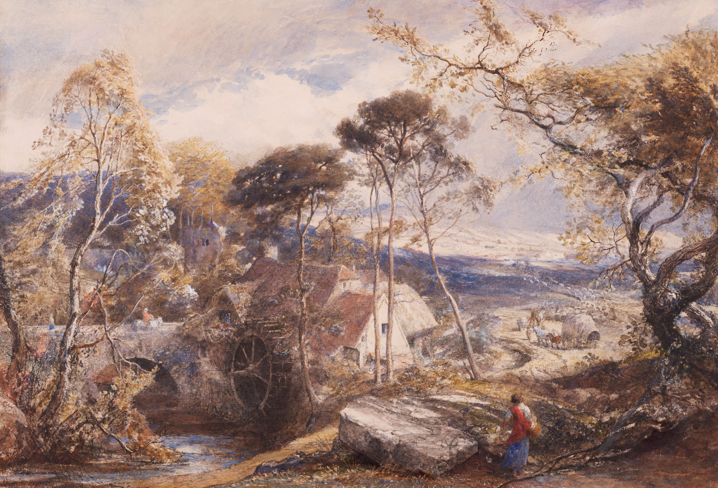 Samuel Palmer Landscape with watermill c1855 (detail), Art Gallery of New South Wales