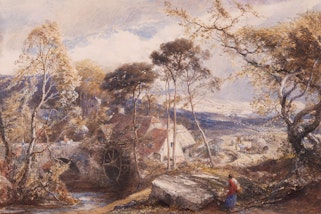 Samuel Palmer Landscape with watermill c1855 (detail), Art Gallery of New South Wales
