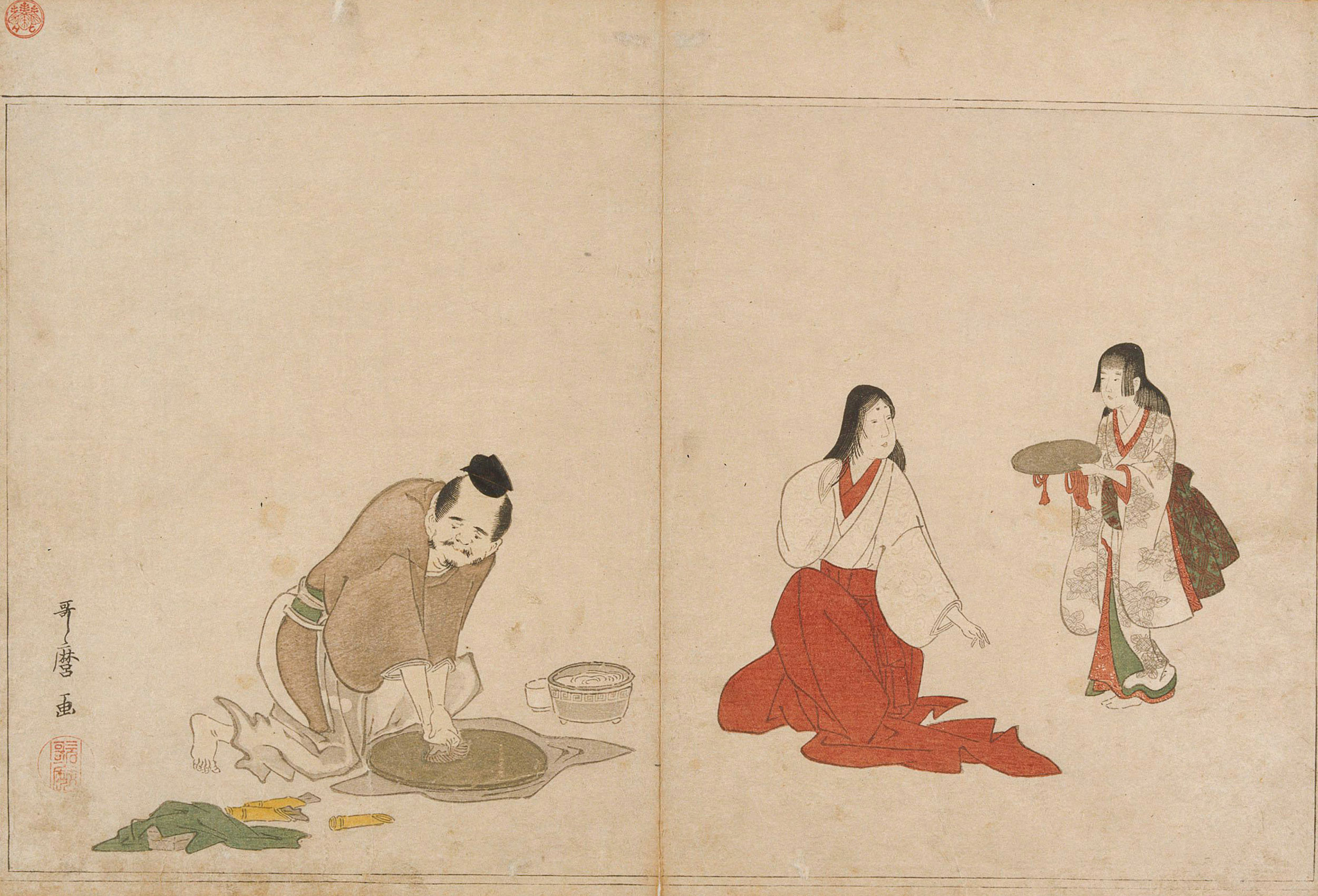Kitagawa Utamaro Mirror polishing from the book Spring colours [illustrated book] 1794, Art Gallery of New South Wales