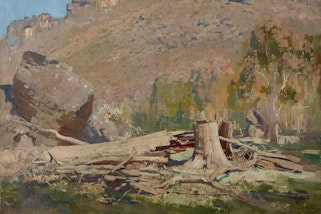 Arthur Streeton Beneath the peaks, Grampians 1920–21 (detail), Art Gallery of New South Wales