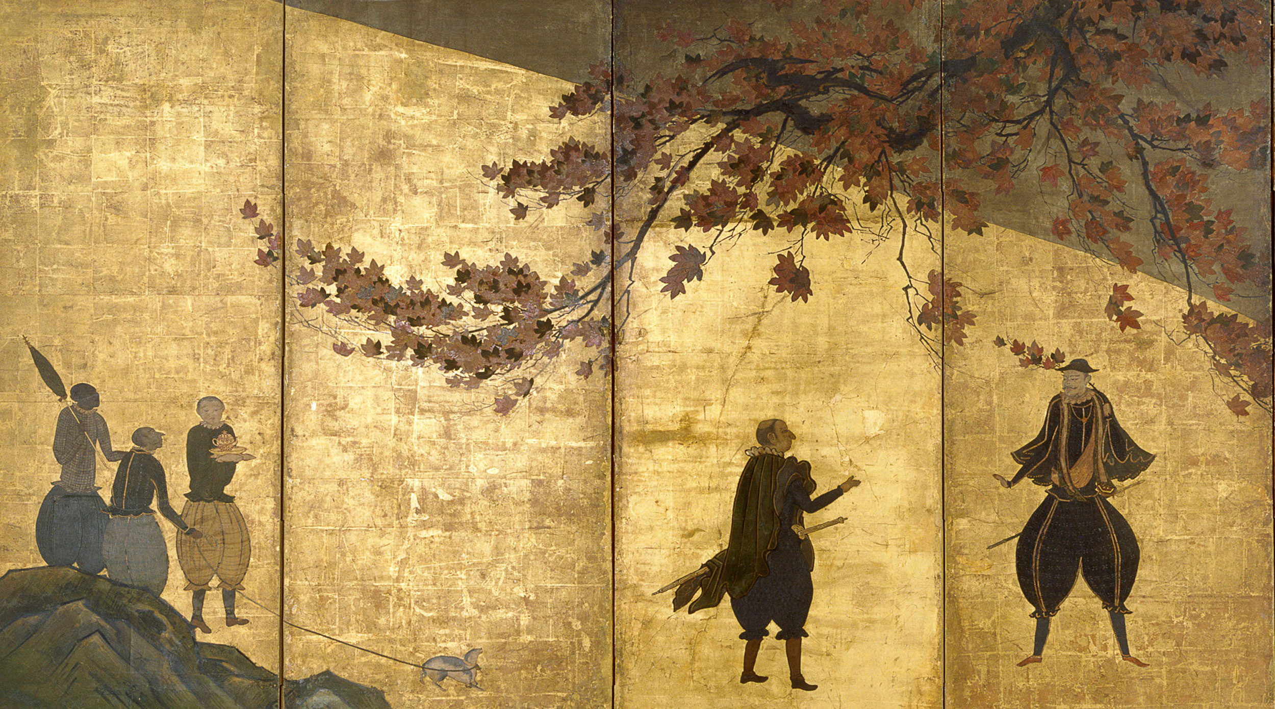 Kanō School The arrival of the Portuguese late 1500s – early 1600s (detail), Art Gallery of New South Wales