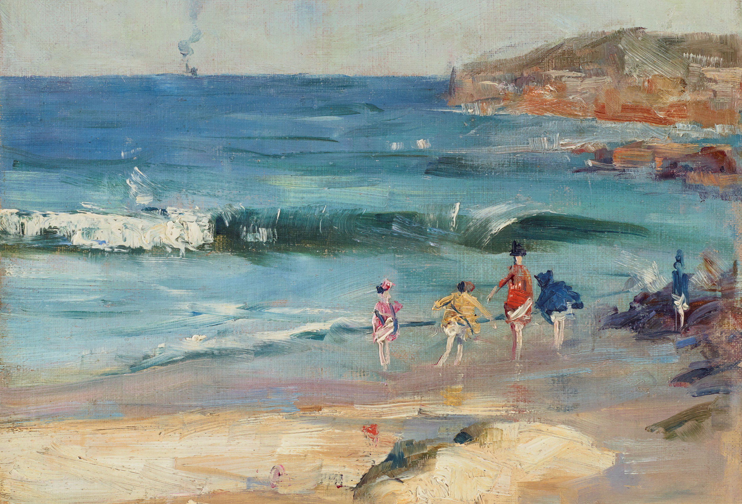 Arthur Streeton Beach scene 1890 (detail), Art Gallery of New South Wales