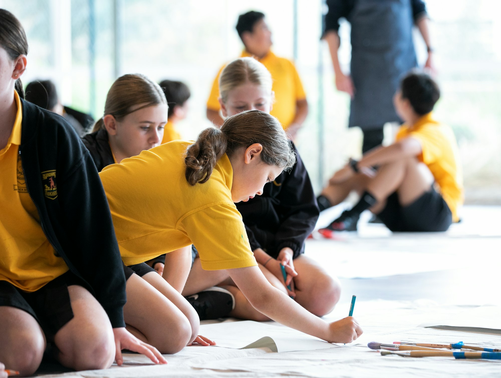Students in a learning workshop at the Art Gallery of New South Wales