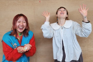 Left to right: Bonnie Huang and emoeba h♡rtbridge, photo: Cassi Li 