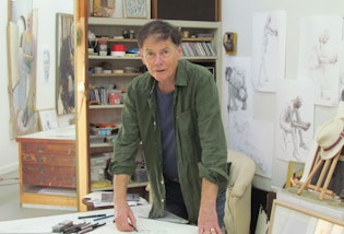 Noel Thurgate in his studio