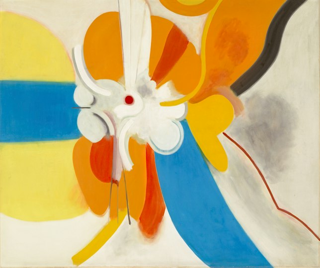 Abstract painting in bright colours