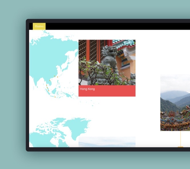 Travel pictures - home page view