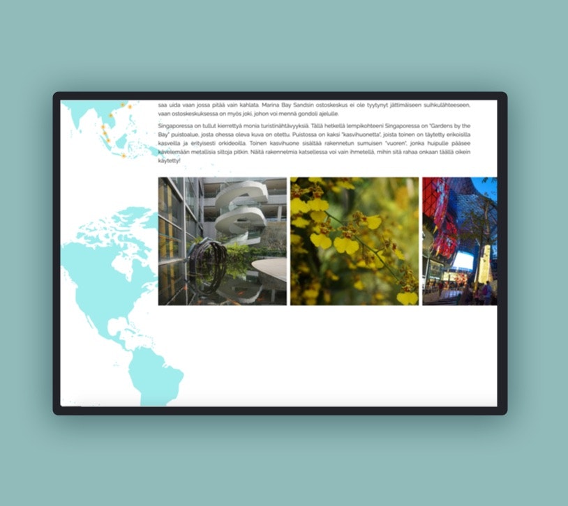 Travel pictures - image section view