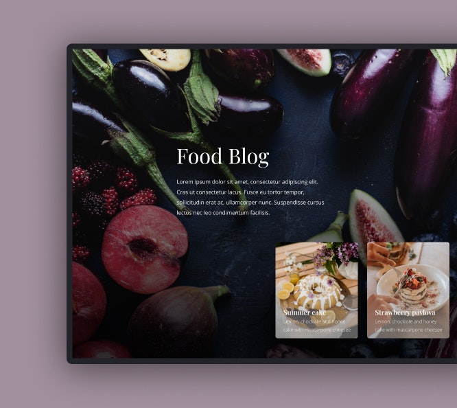 Food Blog header