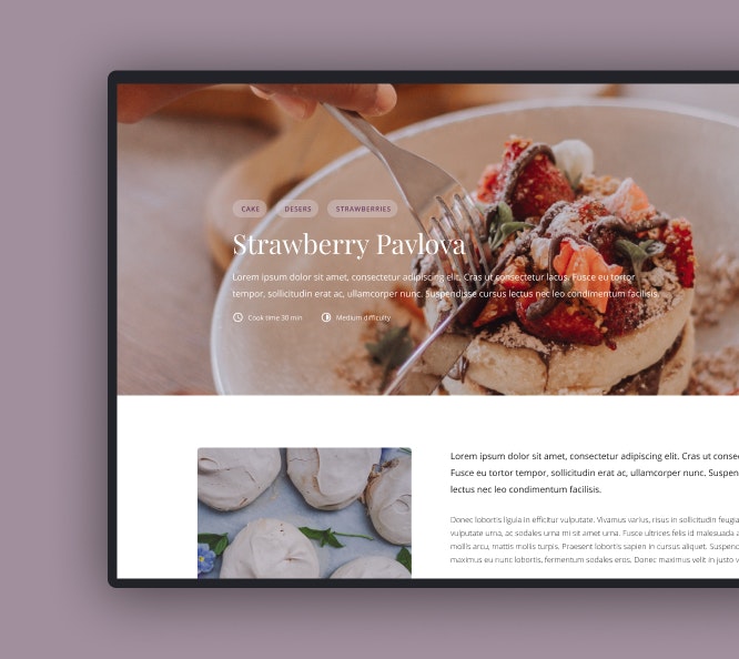 Food Blog recipe header