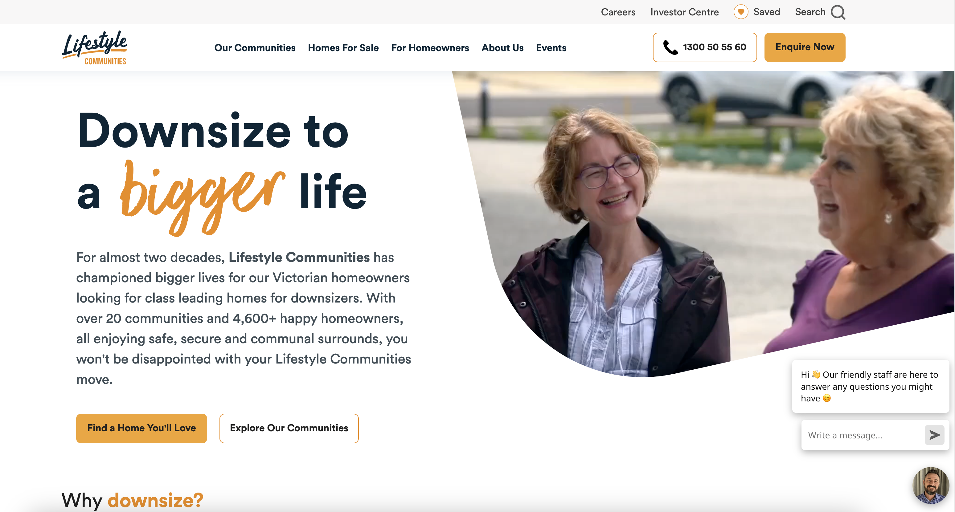 Lifestyle Communities homepage