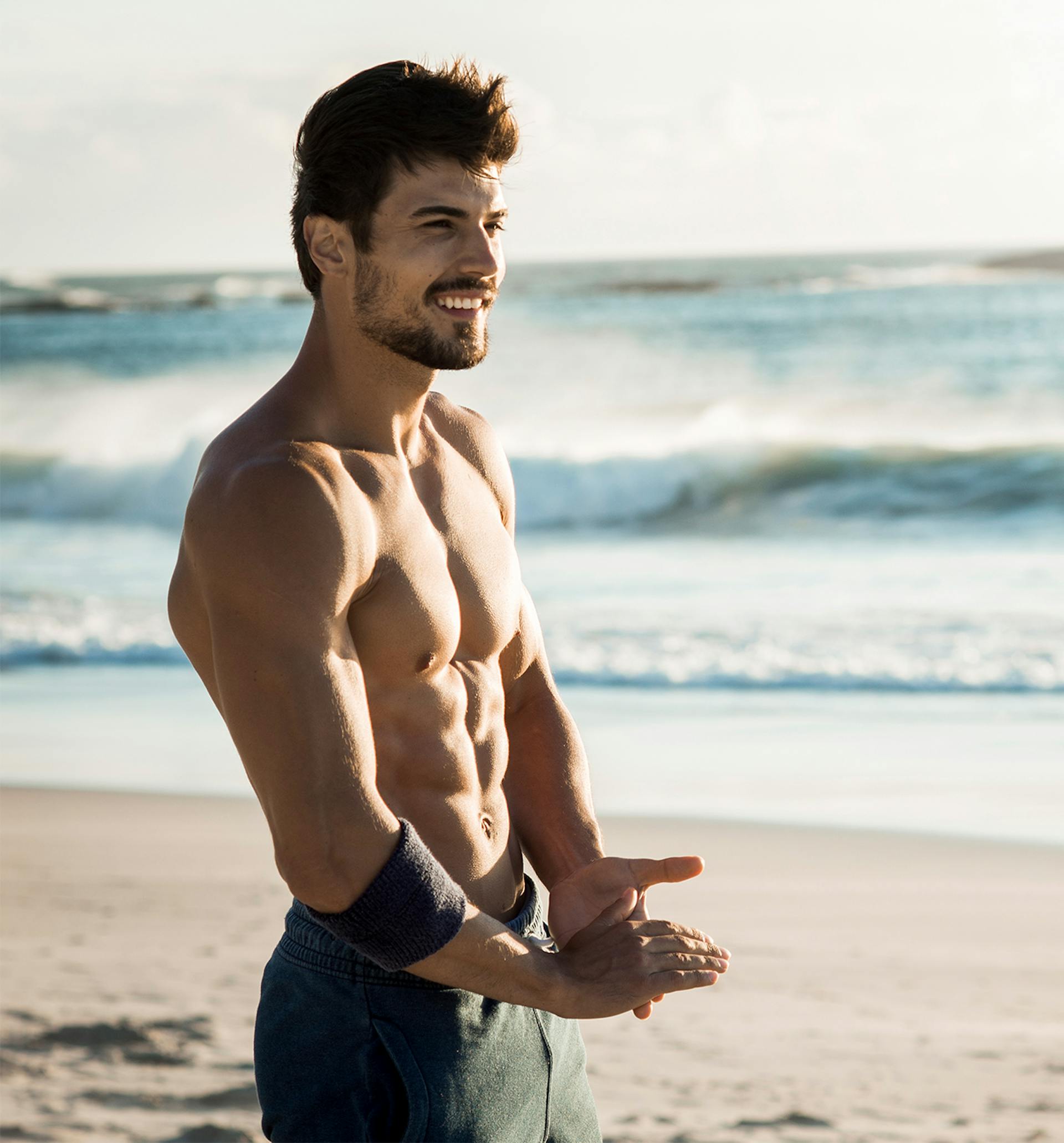 Handsome Man on the Beach