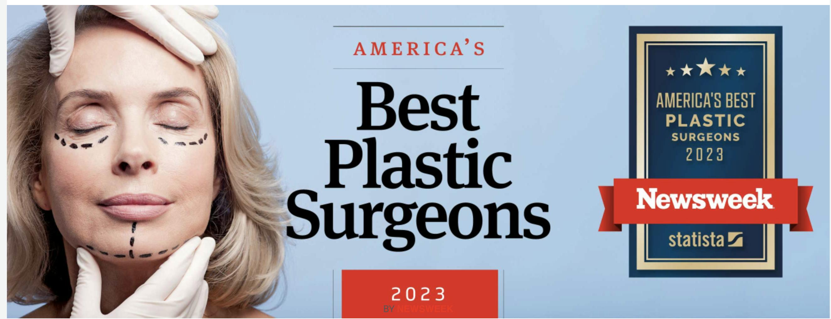 Image of Dr. Ralph Garramone's award for America's Best Plastic Surgeons 2023