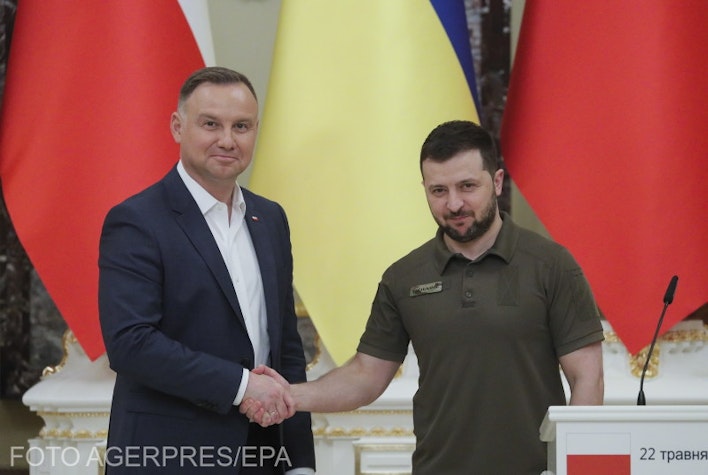 Andrzej Duda, președintele Poloniei și Volodimir Zelenski, președintele Ucrainei