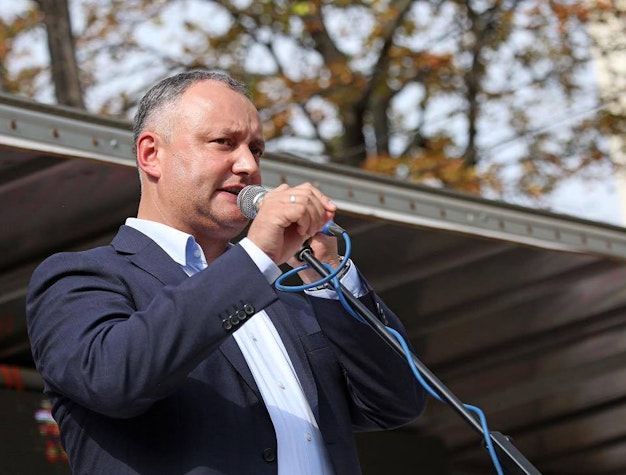 Igor Dodon ține un discurs