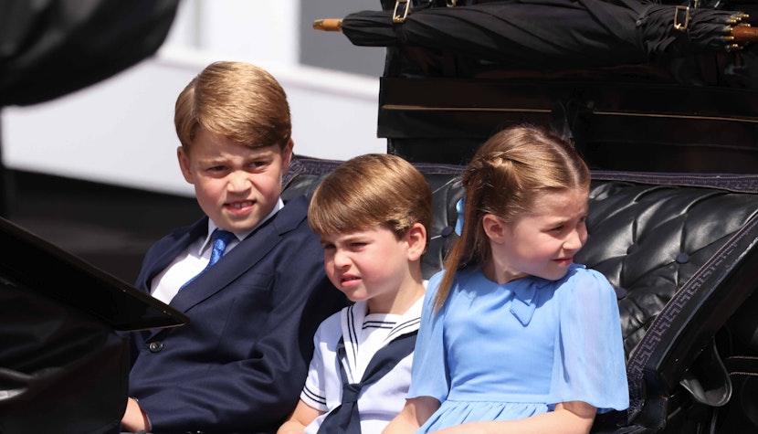 de la stânga la dreapta - Prinții George, Louis și Charlotte