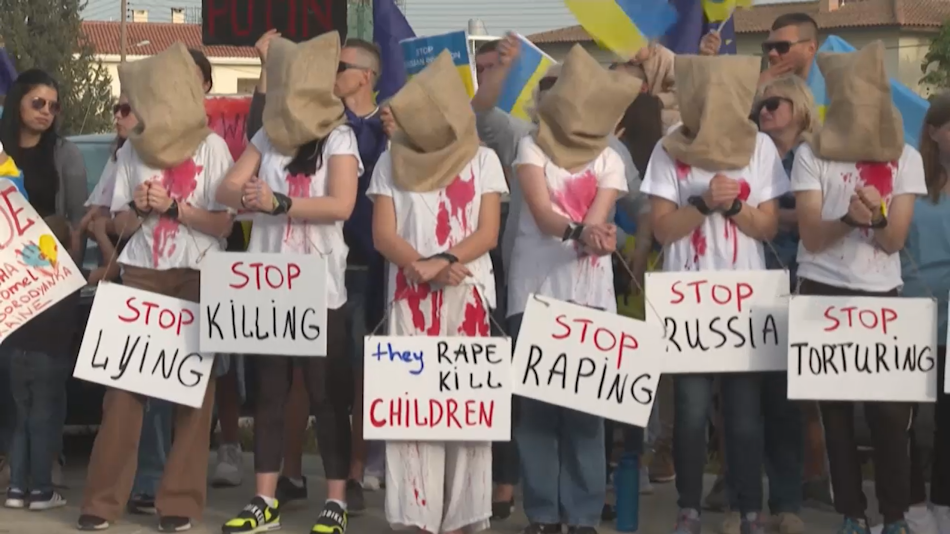 protest, agresiune sexuala, soldați ruși