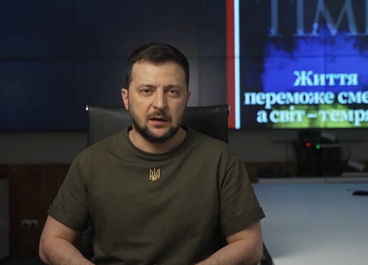 Liderul de la Kiev a cerut într-o intervenție video mai mult ajutor extern