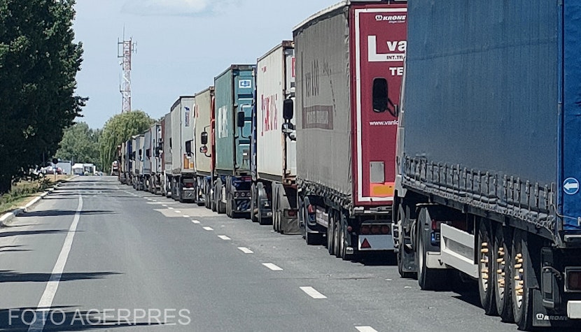 Camioane blocate la Isaccea
