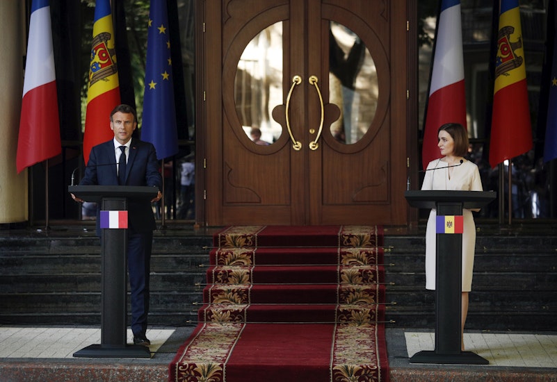 Emmanuel Macron și Maia Sandu