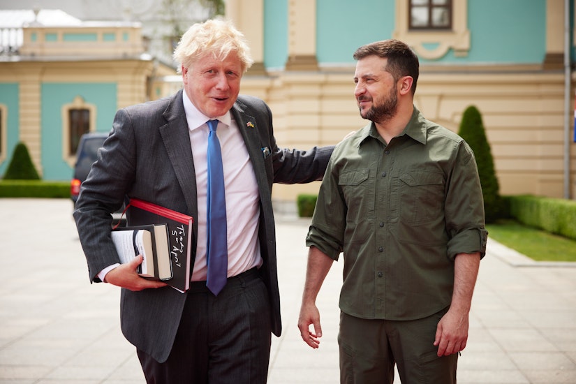 Boris Johnson și Volodimir Zelenski