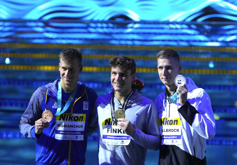 Mihailo Romanciuk, Bobby Finke, Florian Wellbrock