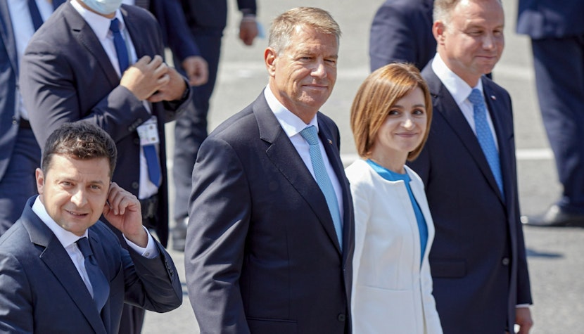 Klaus Iohannis, Volodimir Zelensky și Maia Sandu