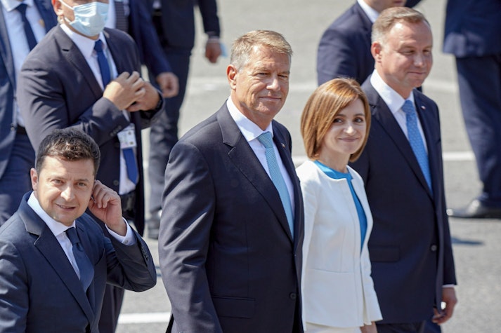 Klaus Iohannis, Volodimir Zelensky și Maia Sandu
