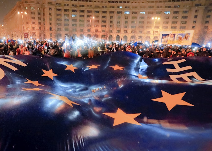 Uniunea Europeana, protest, Romania