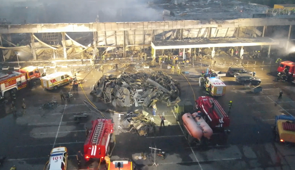 Mall Ucraina bombardat