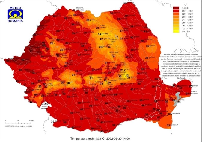 Codul roșu de caniculă durează până pe 1 iulie