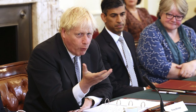Boris Johnson și Rishi Sunak 