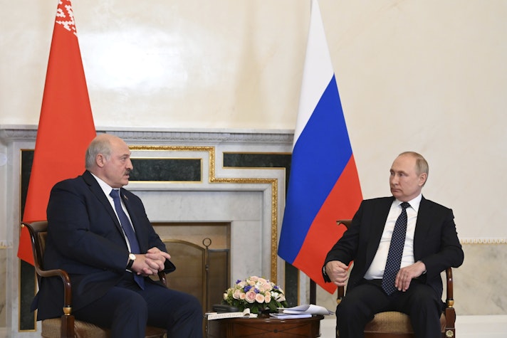 Preşedintele Belarusului, Aleksandr Lukaşenko şi președintele rus, VladimirPutin