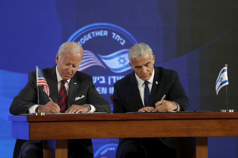 Joe Biden Yair Lapid Israel 
