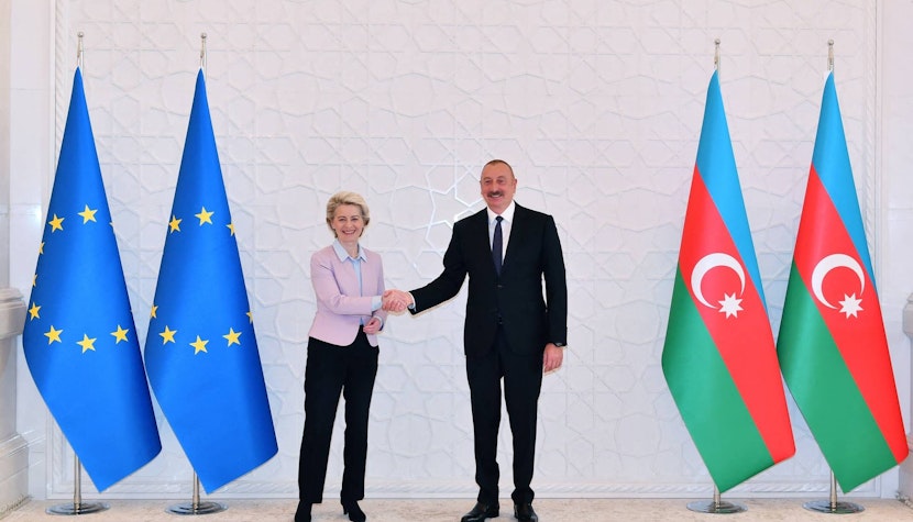 Președintele Azerbaidjanului, Ilham Aliyev, se întâlnește cu președintele Comisiei Europene, Ursula von der Leyen, la Baku