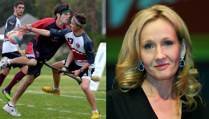 Schimbarea numelui în Quadball vine și din dorința de separare de imaginea autoarei JK Rowling. Quidditch, JK Rowling