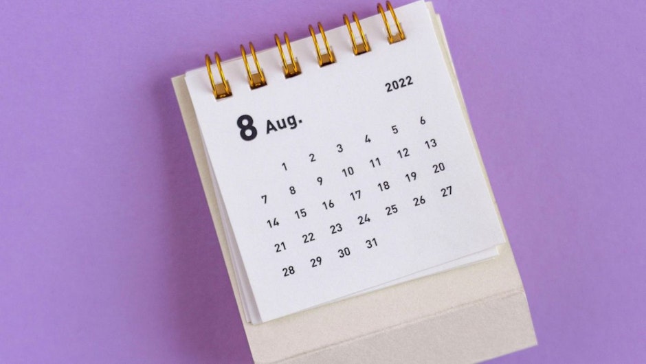 Calendar luna august