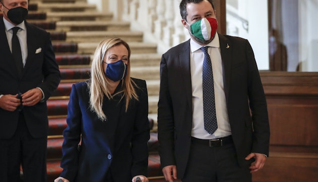 Giorgia Meloni și Matteo Salvini