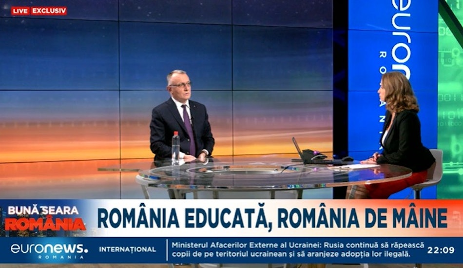 Ministrul Educației, Sorin Cîmpeanu, în studioul Euronews România