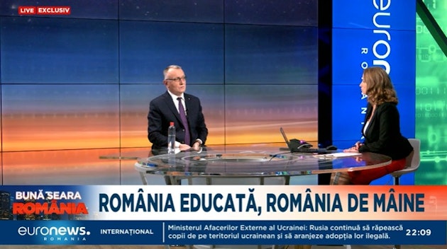 Ministrul Educației, Sorin Cîmpeanu, în studioul Euronews România