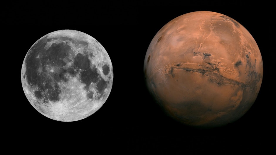 luna si marte