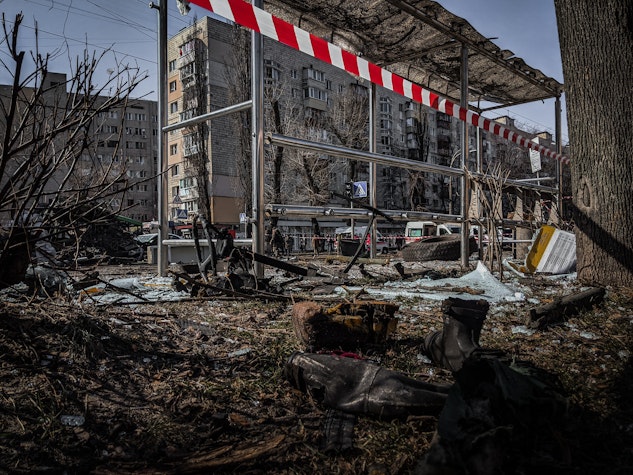 Orașul Sloviansk a fost lovit de rachete.