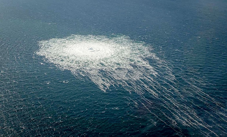 Scurgeri de gaze la conducta Nord Stream.