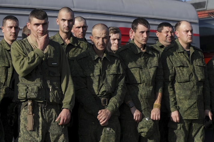 Soldați mobilizați în Rusia.