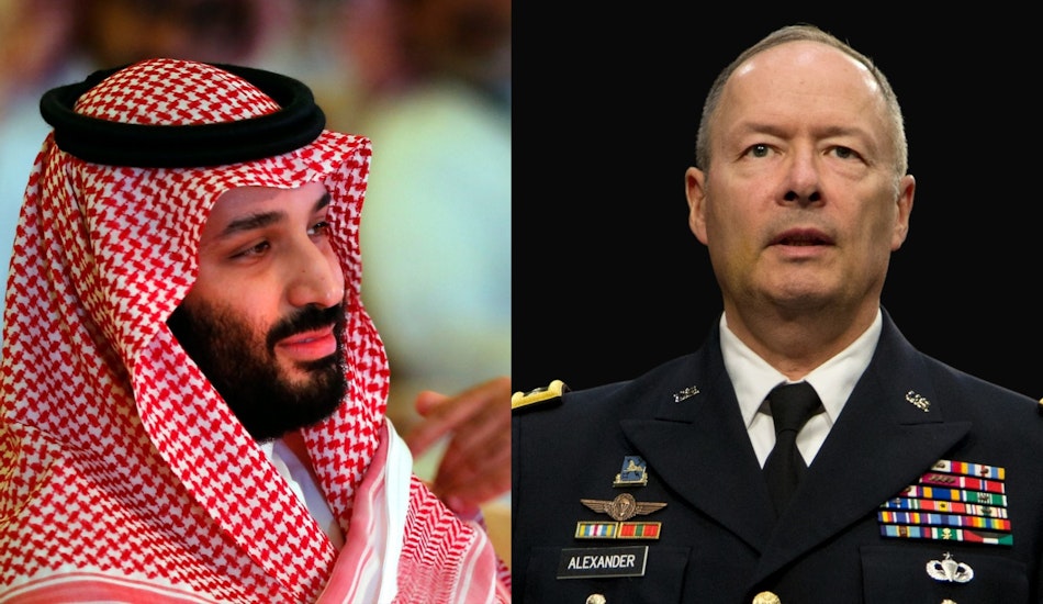 Mohammed bin Salman și Keith Alexander