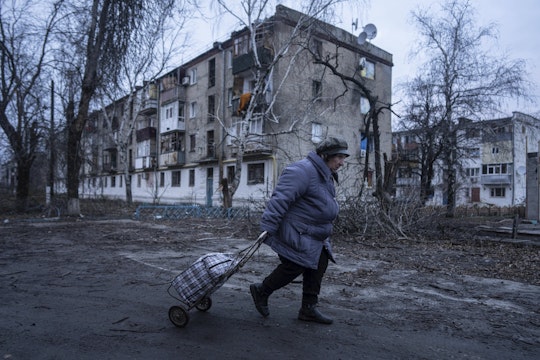 Localnică din orașul Kupiansk, bombardat periodic de armata rusă