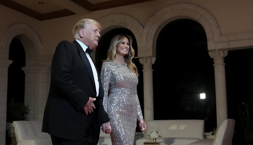 Fostul președinte american Donald Trump, alături de soția sa Melania